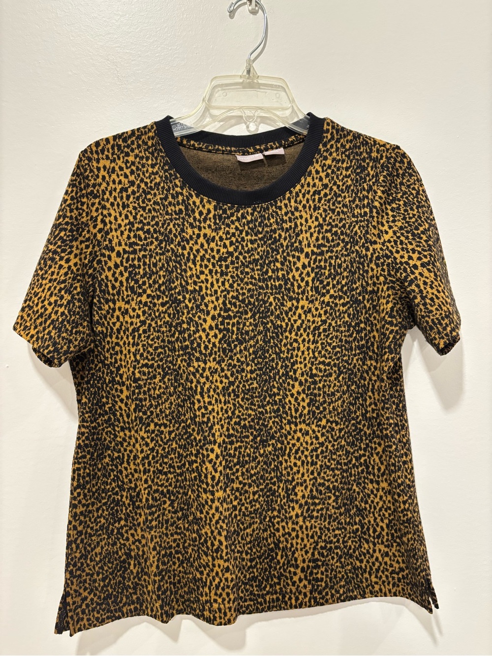 Chico’s Women’s Leopard Print Short Sleeve Top
